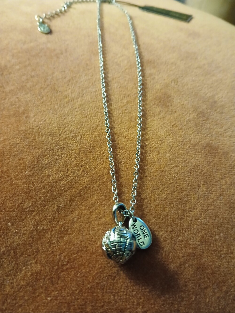 Cookie Lee One WORLD Charm Necklace NWT